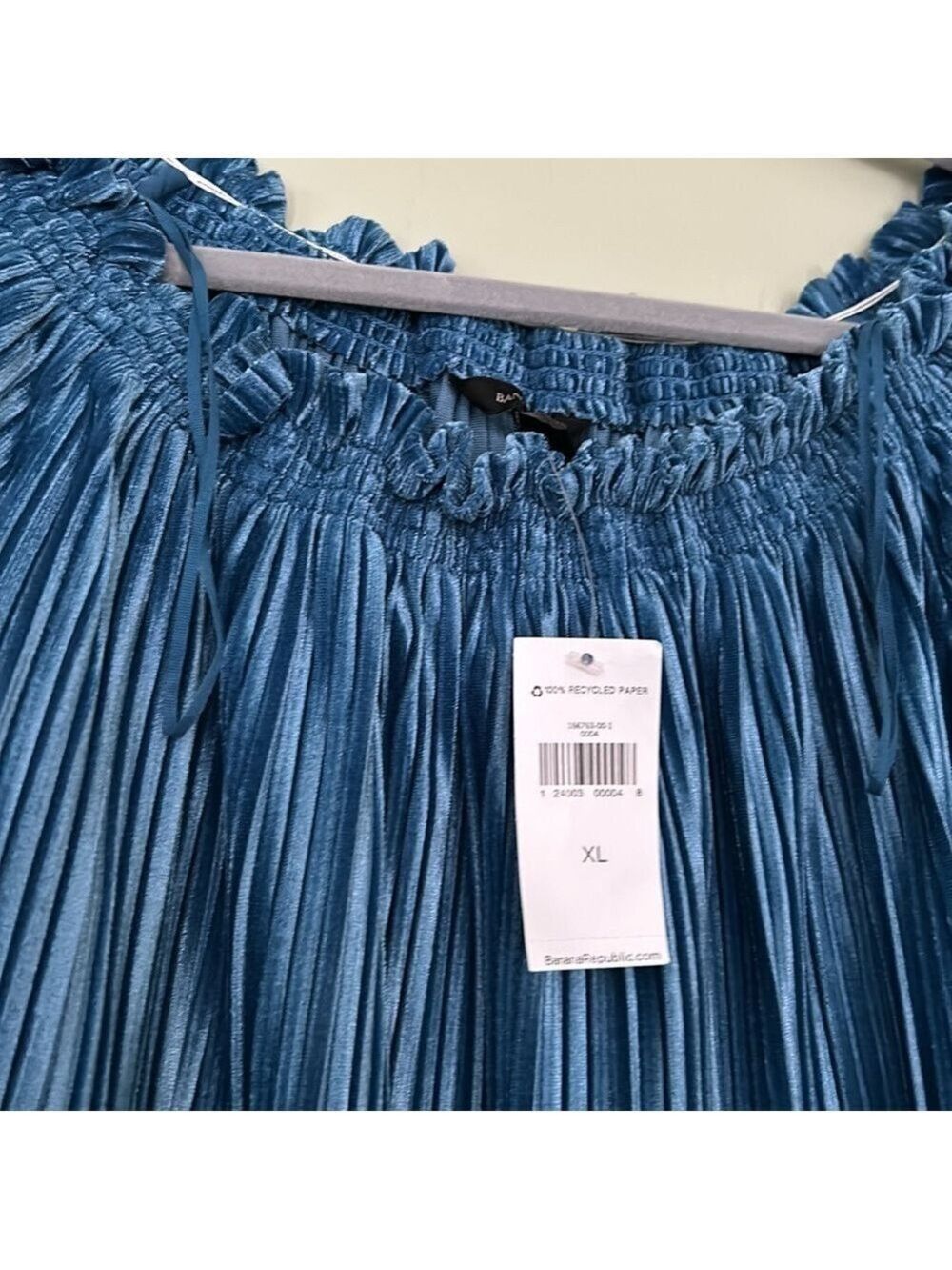 NWT Banana Republic Off The Shoulder Velvet Pleated Too - Picture 12 of 12